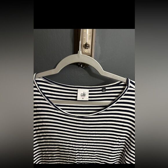 CAbi 5064 Boat Stripe Long Sleeve Asymmetrical Tunic Tee Size M - Picture 5 of 11